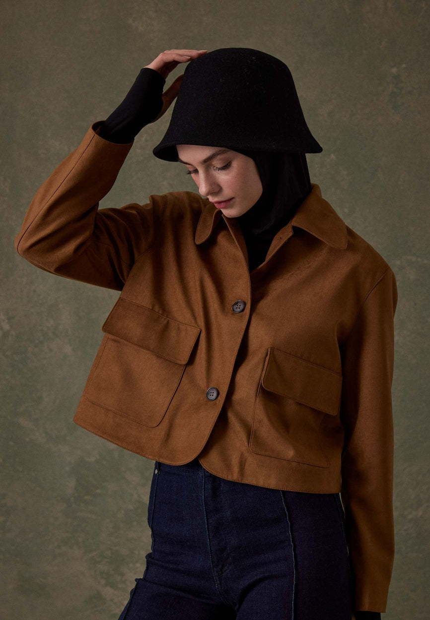 Detail shot of Black Bonnet Head Body fabric and stitching