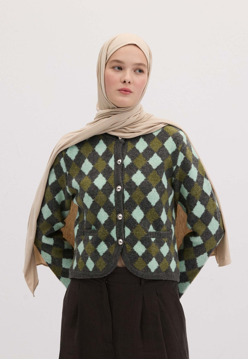 Qivola Bamboo Jersey Scarf in Nude, front view