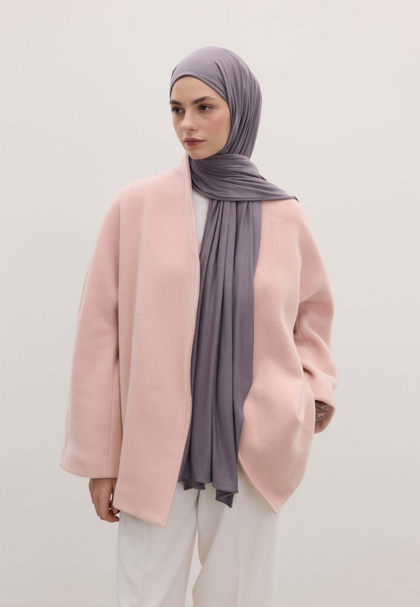 Qivola Bamboo Jersey Scarf in Orchid, front view