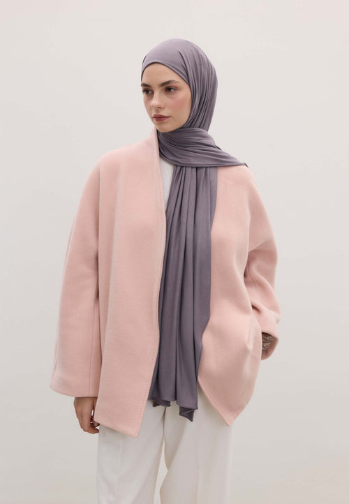 Qivola Bamboo Jersey Scarf in Orchid, front view