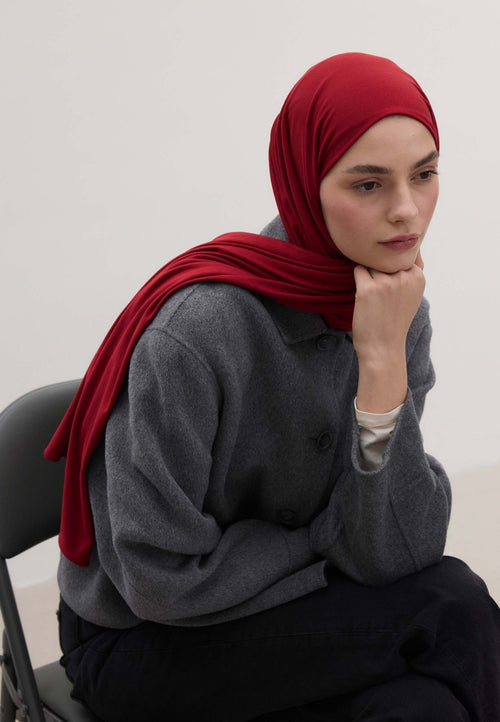 Qivola Bamboo Jersey Scarf in Rejection, front view