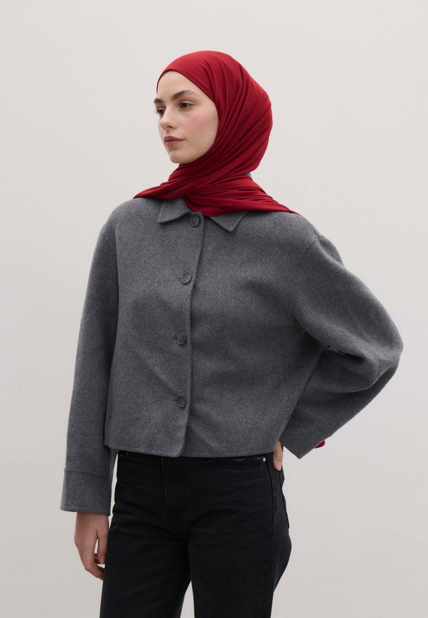 Qivola Bamboo Jersey Scarf in Rejection, side view