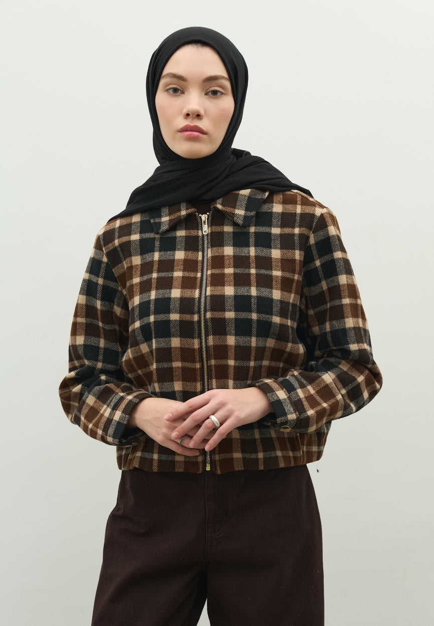 Front view of Black Cashmere Textured Hijab, modest Hijab for weddings