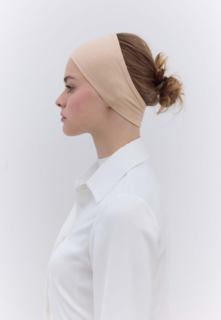 Nude Silicone Bandana side angle showing elegant silhouette