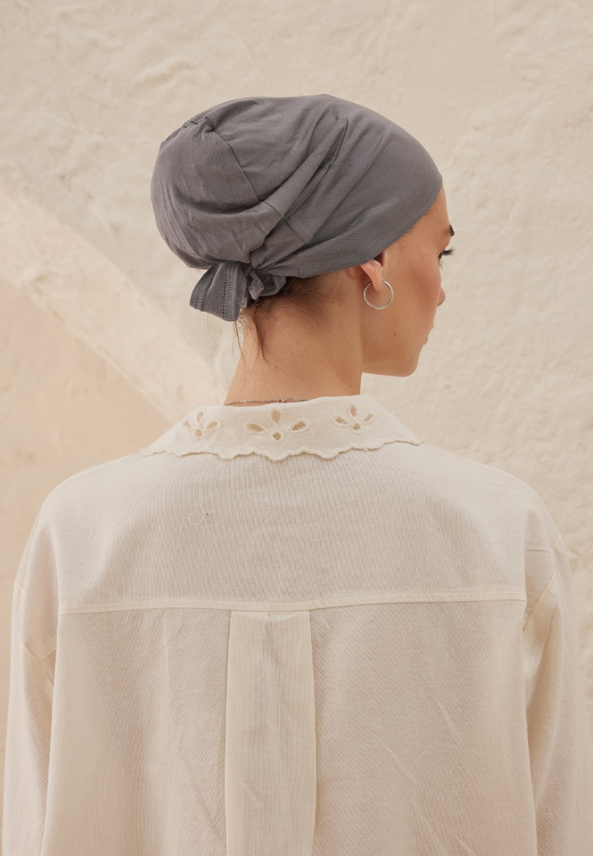 Back view of Smoked Silicone Non-Slip Bonnet displaying full coverage design